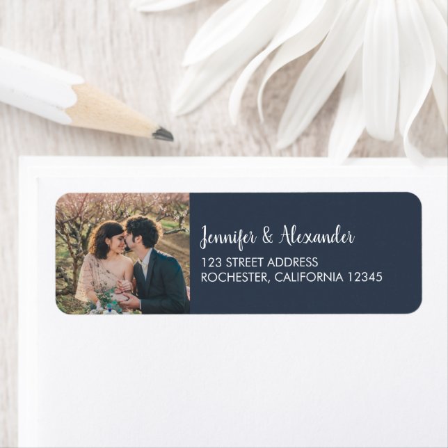 Create your own rustic photo Wedding Label (Insitu)