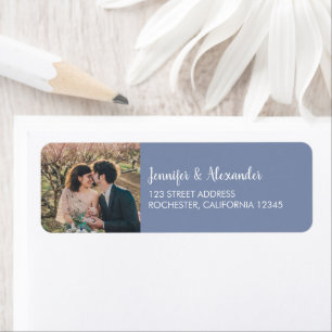 Create your own rustic photo Wedding Label