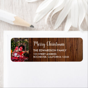 Create your own rustic wood family photo Christmas