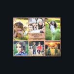 Create your own rustic wood family photo collage canvas print<br><div class="desc">Create your own rustic wood family photo collage Canvas Art.
Add your own beautiful photos and add your name and years and create a very personal and unique wall art.</div>