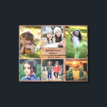 Create your own rustic wood family photo collage canvas print<br><div class="desc">Create your own rustic wood family photo collage Canvas Art.
Add your own beautiful photos and add your name and years and create a very personal and unique wall art.</div>