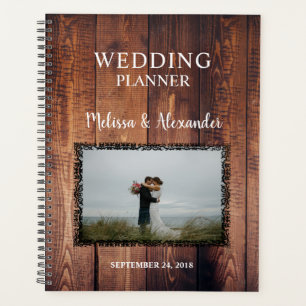 Create your own rustic wood photo Wedding planner