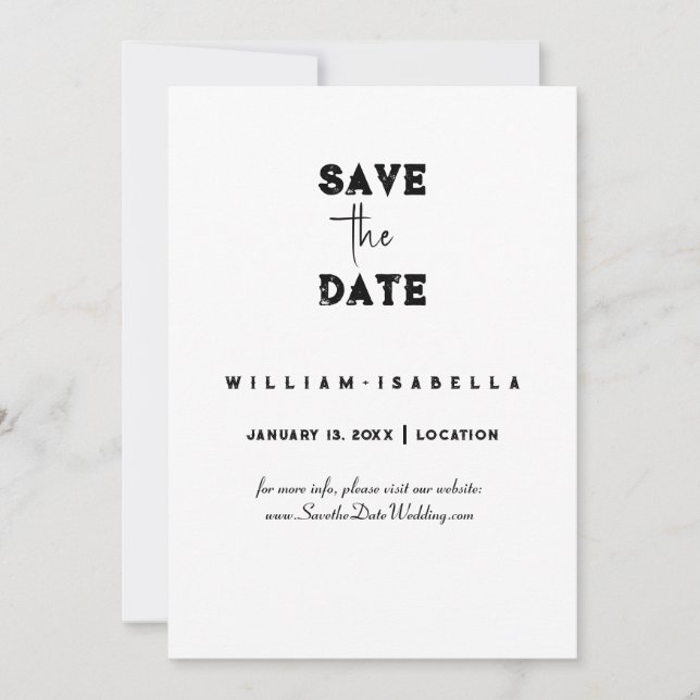 Create your own save the date cards (Front)