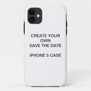CREATE YOUR OWN SAVE THE DATE iPHONE 5 CASE