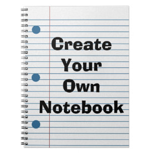 Create Your Own School Paper Cute Notebook