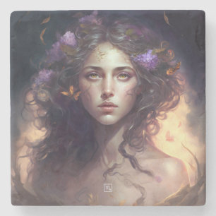 Create Your Own Scorpio Sun Sign Zodiac Goddess Stone Coaster