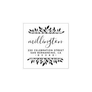 Create Your Own Script Family Name Return Address Rubber Stamp