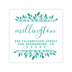 Create Your Own Script Family Name Return Address Self-inking Stamp