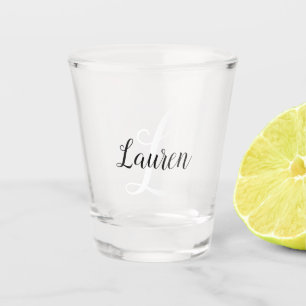 Create Your Own Script Monogrammed Initial & Name Shot Glass