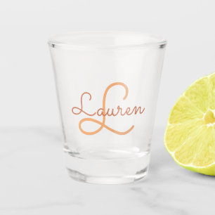 Create Your Own Script Monogrammed Initial & Name Shot Glass