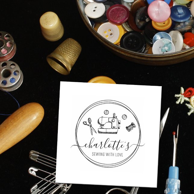 Create Your Own Script Sewing Rubber Stamp (Creator Uploaded)