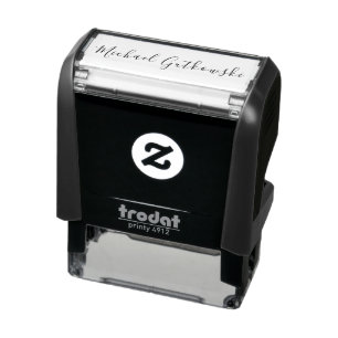 Create Your Own Script Signature Self-inking Stamp