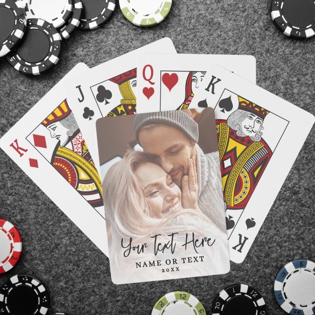 Create Your Own Script Text Photo Playing Cards (Create Your Own Script Text Photo Poker Cards )