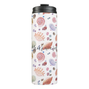 Create Your Own Sea Shells Beach Thermal Tumbler