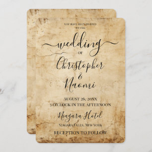 Create Your Own Sepia Vintage Rustic Paper Invitation