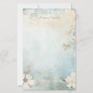 Create Your Own Shabby Chic Dogwood Blossoms Stationery