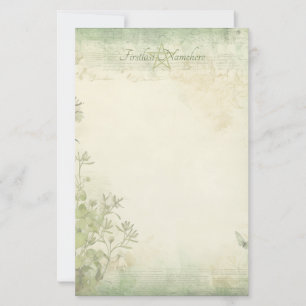 Create Your Own Shabby Chic Foliage Butterfly Stationery