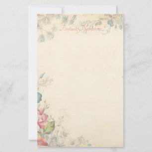 Create Your Own Shabby Chic Victorian Wildflowers Stationery