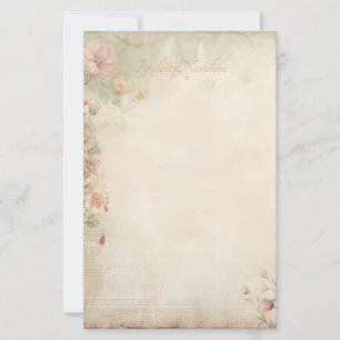 Create Your Own Shabby Chic Wildflowers Ephemera Stationery