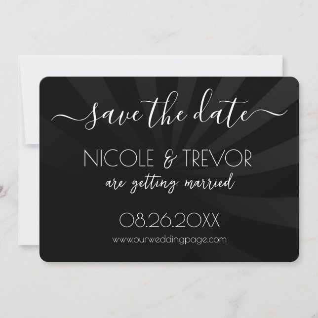 Create Your Own - Shadow Stripes Save The Date (Front)