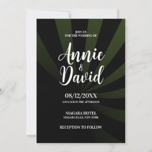 Create Your Own Shadow Stripes Wedding Invitation