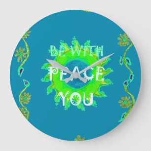 Create Your Own Shalom Peace Be With You Always Large Clock