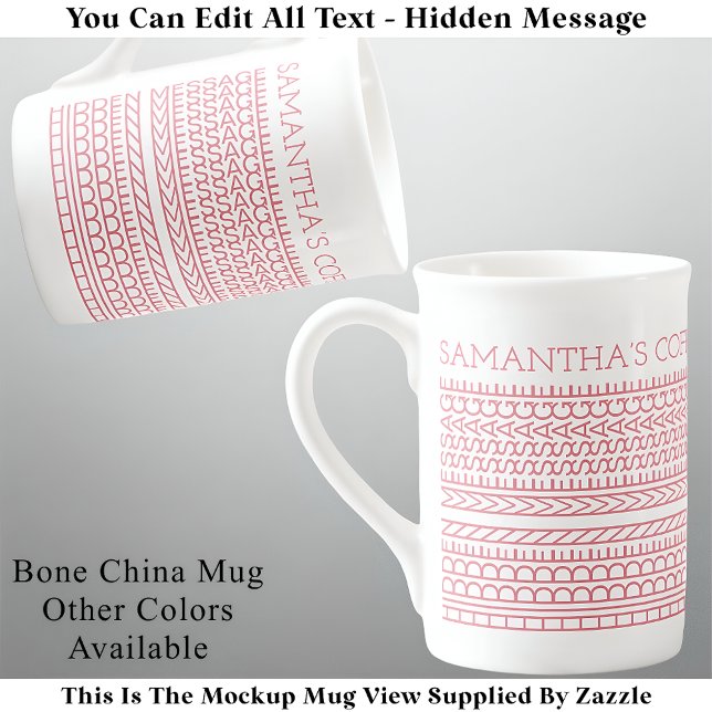 Create Your Own Short Hidden Message 148PW Novelty Bone China Mug (Creator Uploaded)