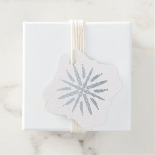 Create Your Own Silver Foil Frozen Snowflake Favour Tags