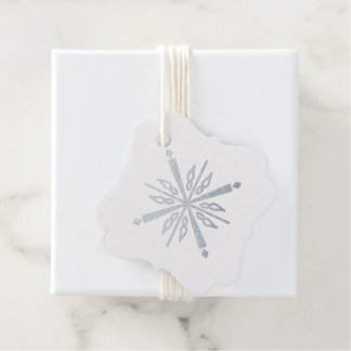 Create Your Own Silver Foil Ornate Snowflake Favour Tags
