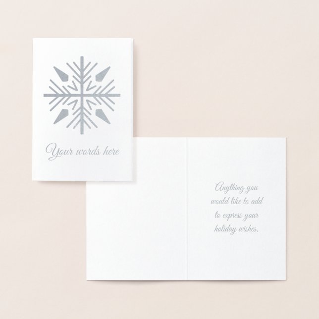 Create Your Own Silver Foil Snowflake Card (Display)