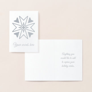 Create Your Own Silver Foil Snowflake Cross Foil Card