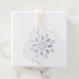Create Your Own Silver Foil Snowflake Petals Favour Tags