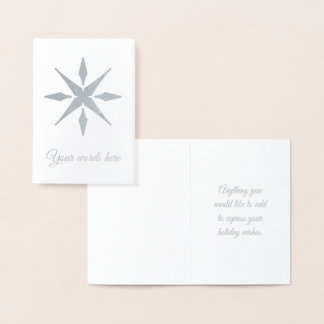 Create Your Own Silver Foil Snowflake Star Foil Card