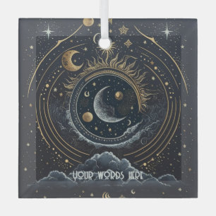 Create Your Own Silver & Gold Celestial Lunar Glass Tree Decoration