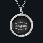 Create Your Own Silver Plated Necklace<br><div class="desc">Add some custom text to personalise this product or redesign the item entirely from scratch by replacing the image shown with one of your own. Visit Love Stuff on Zazzle to view our entire collection of custom gifts, party supplies and favours, Valentine’s Day cards and candy, personalised jewellery and more....</div>