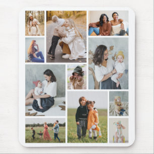 Create Your Own Simple 11 Photo Collage Mouse Mat