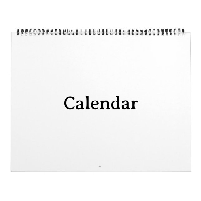 Create Your Own Simple 11" x 14.25" Two Page Large Calendar (Cover)