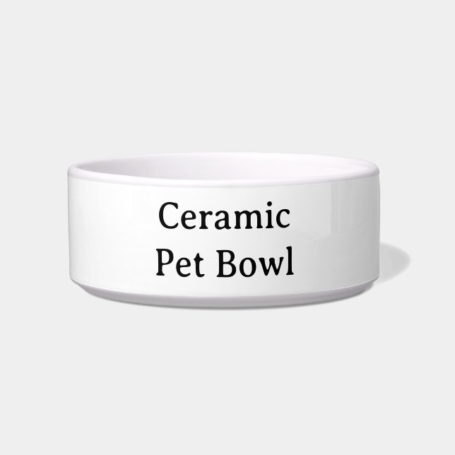 Create Your Own Simple 25oz 2.5"x5.75" Medium Pet Bowl (Front)
