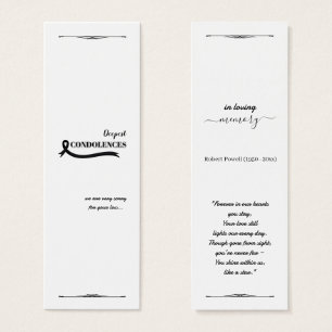 Create Your Own Simple 3.0" x 1.0" Sympathy Card