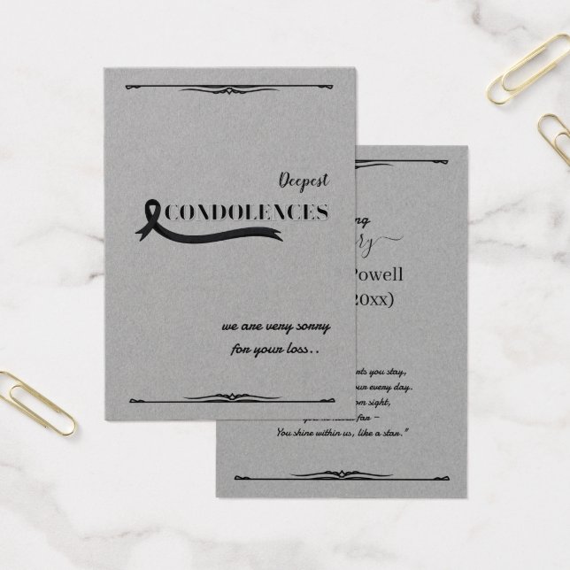 Create Your Own Simple 3.5" x 2.5" Sympathy Card (Office)