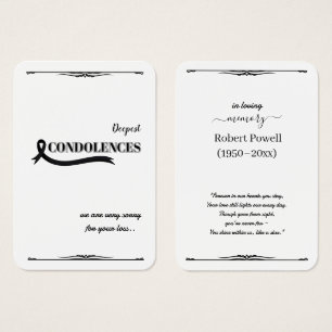 Create Your Own Simple 3.5" x 2.5" Sympathy Card