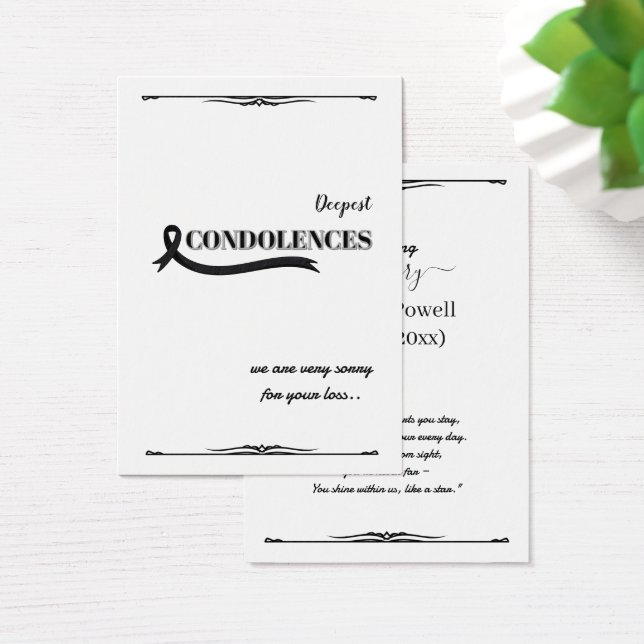 Create Your Own Simple 3.5" x 2.5" Sympathy Card (Desk)