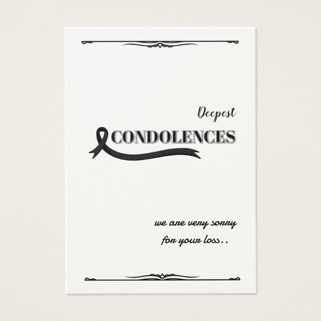 Create Your Own Simple 3.5" x 2.5" Sympathy Card (Front)