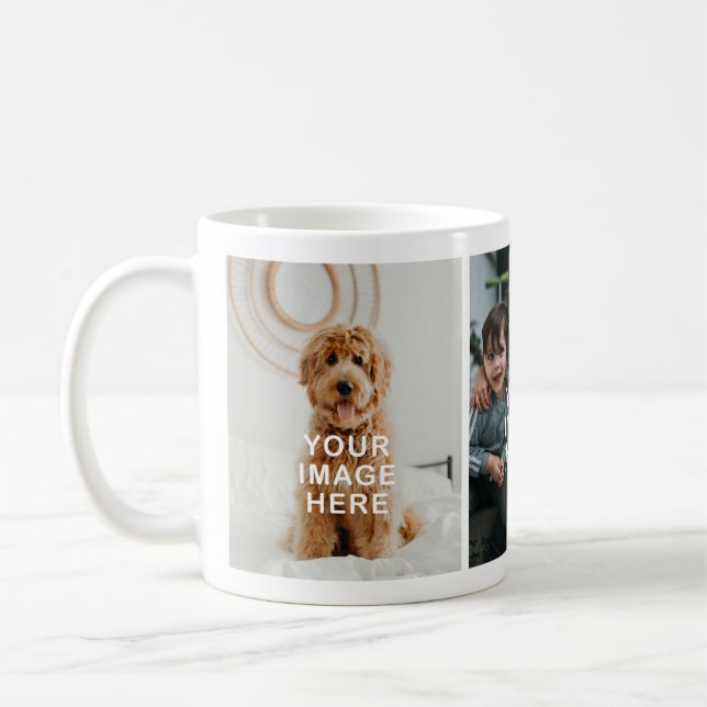 Create Your Own Simple 3-Photo Coffee Mug (Left)