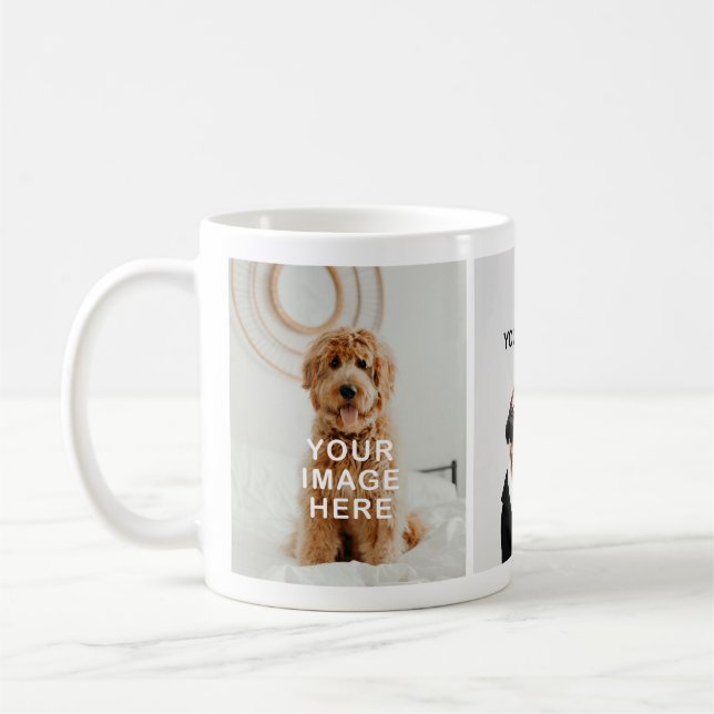 Create Your Own Simple 3-Photo Coffee Mug (Left)