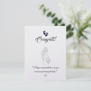 Create your own simple 4.25 x 5.5 Pregnancy Cards