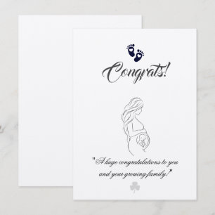 Create your own simple 4.5 x 6.25 Pregnancy Cards