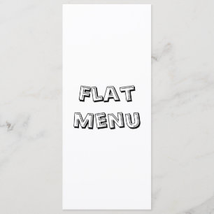 Create Your Own Simple 4" x 9.25" Squared Flat Menu