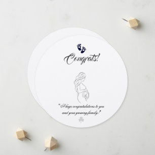 Create your own simple 5.25"x5.25" Pregnancy Cards