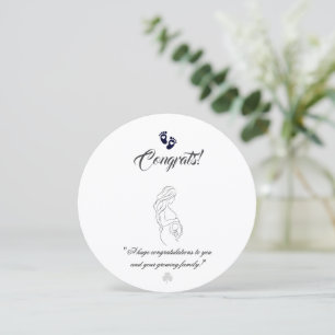 Create your own simple 5.25"x5.25" Pregnancy Cards